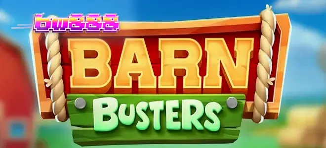 Tampilan visual slot Barn Busters dengan karakter domba dan suasana peternakan yang ceria